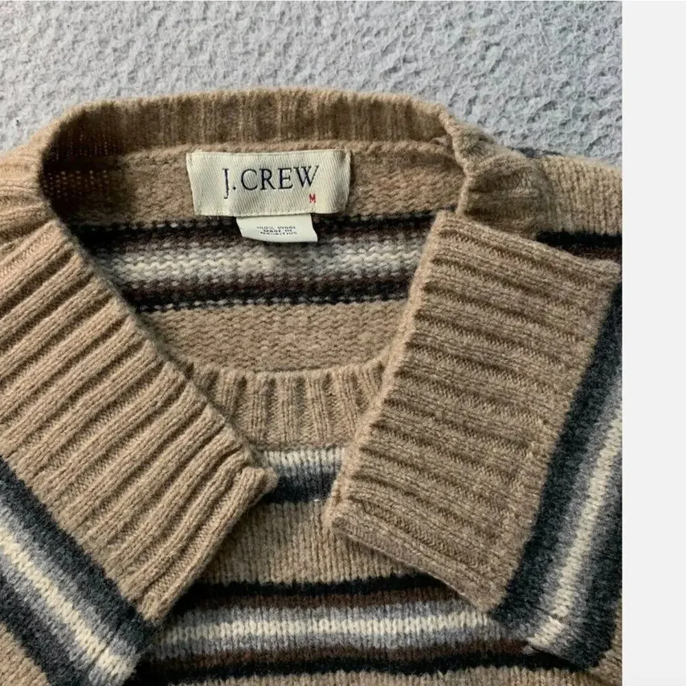 J.Crew Y2K Vintage J.Crew Neutrals Men's All Wool Sweater Medium